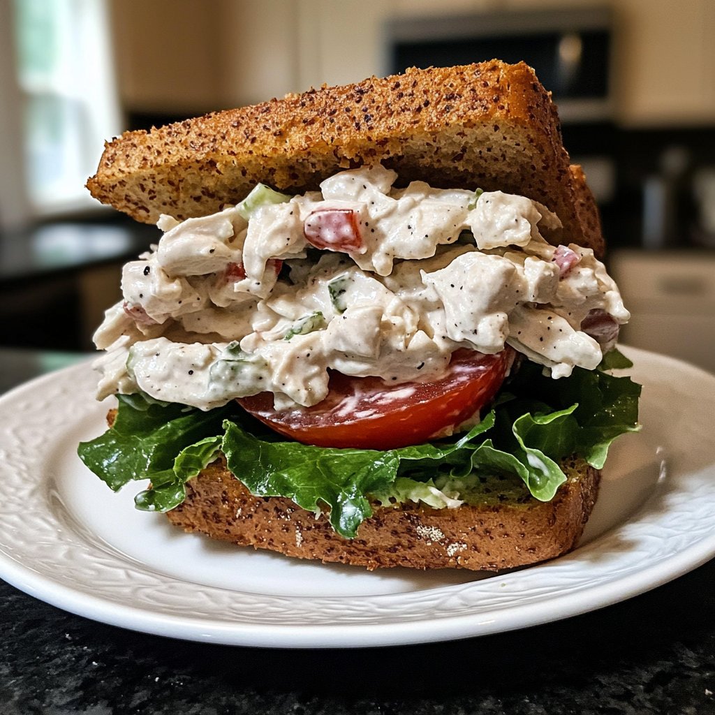 Quick Chicken Salad Sandwich Lunch