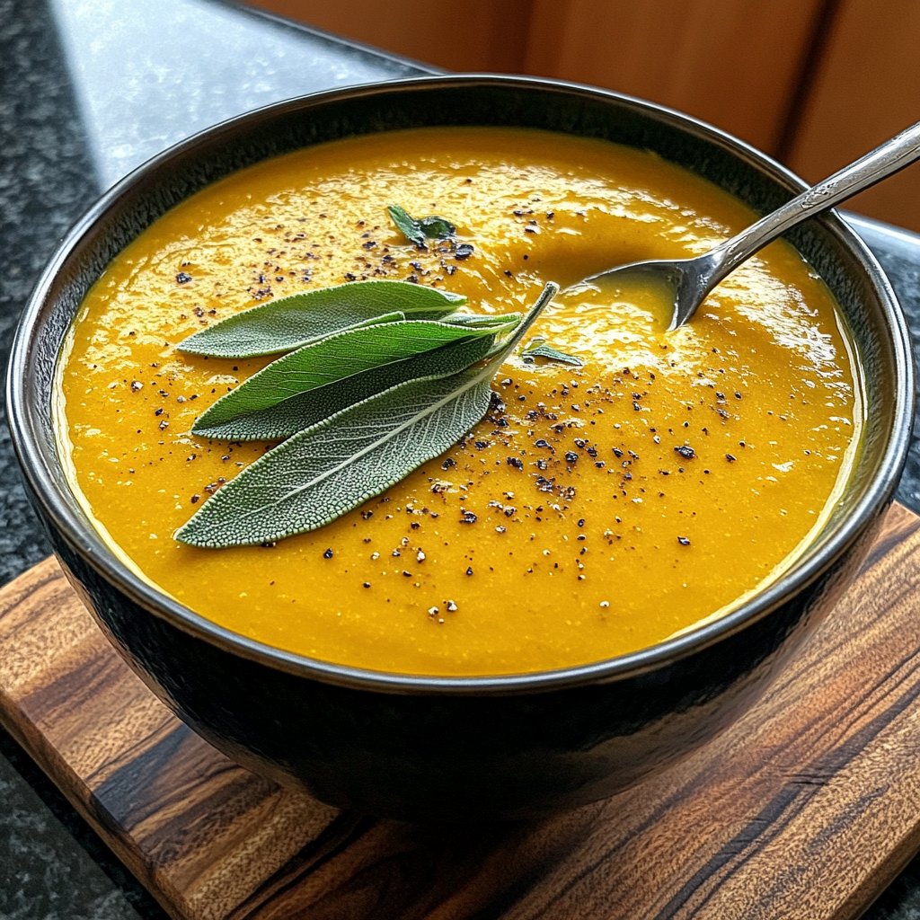 Creamy Squash Soup with Sage