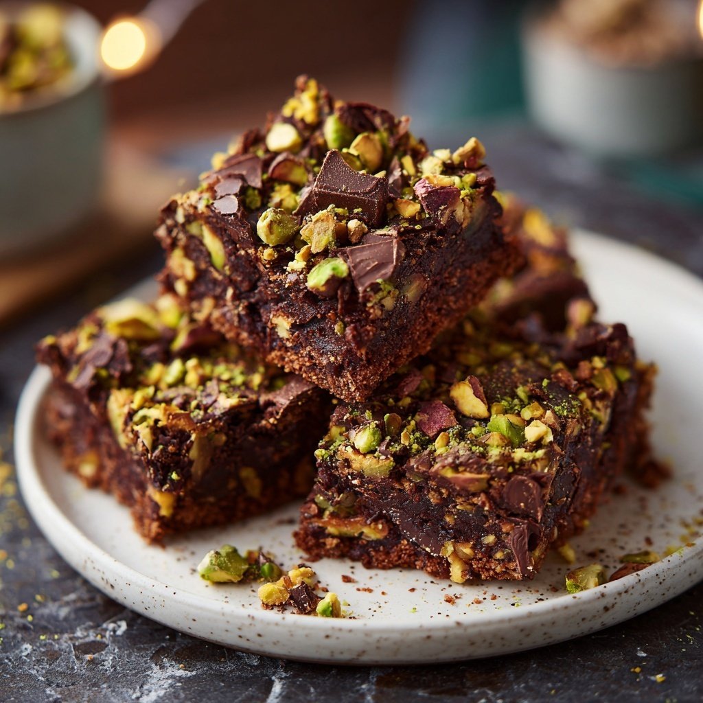Chocolate Pistachio Coconut Squares