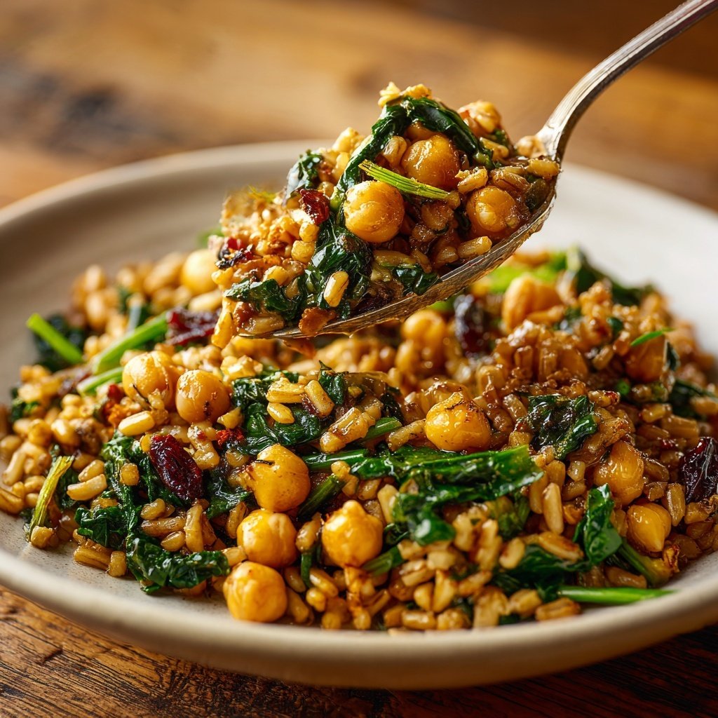 High Protein Chickpea Rice Bowl