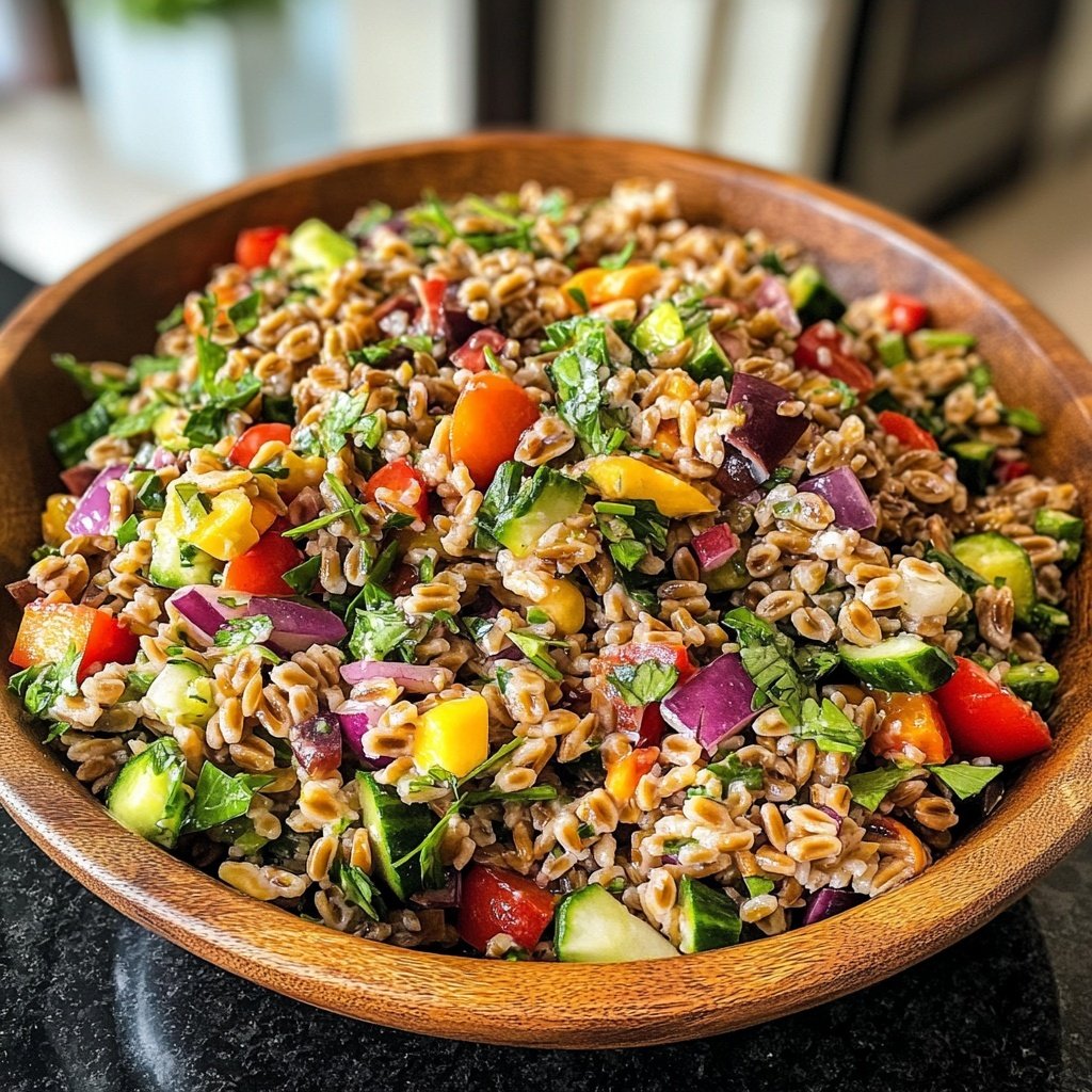 Healthy Lunch Farro Salad