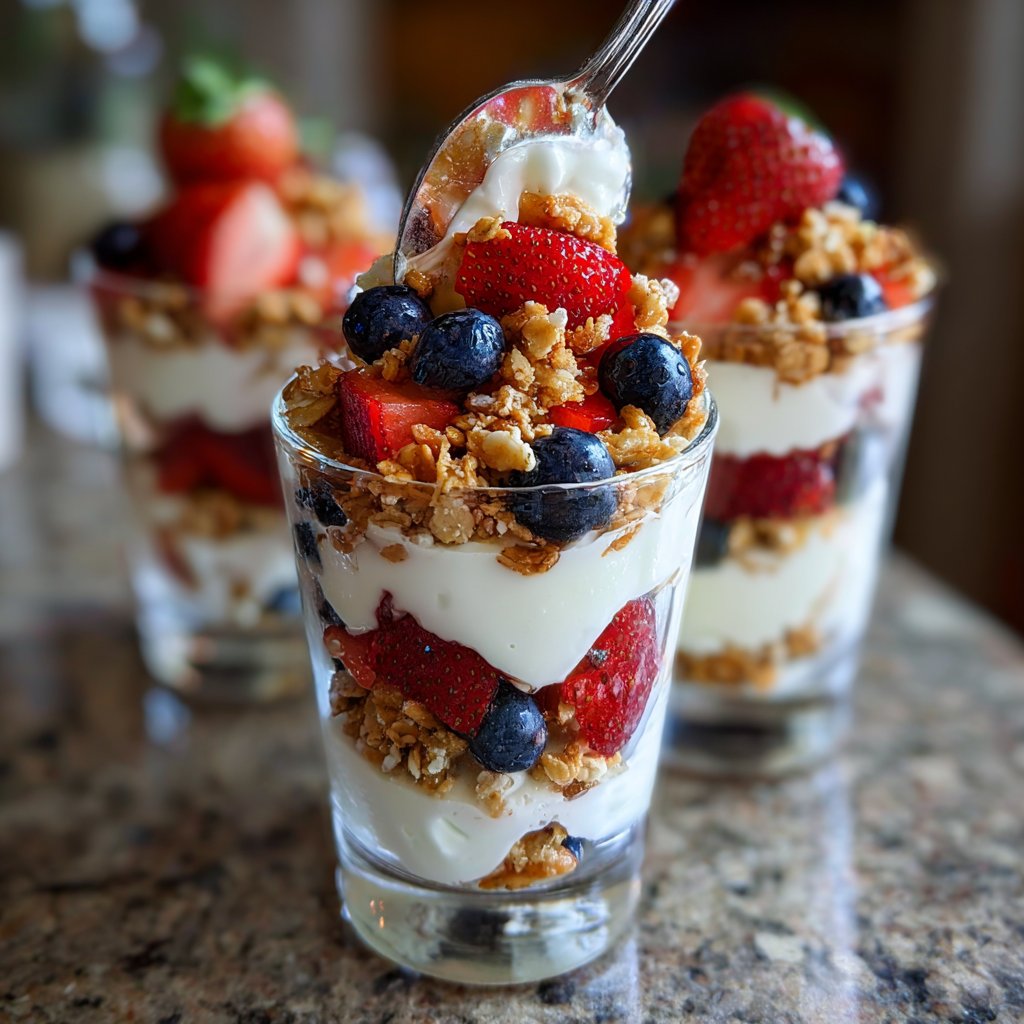 Valentines Breakfast Berry Yogurt Parfaits
