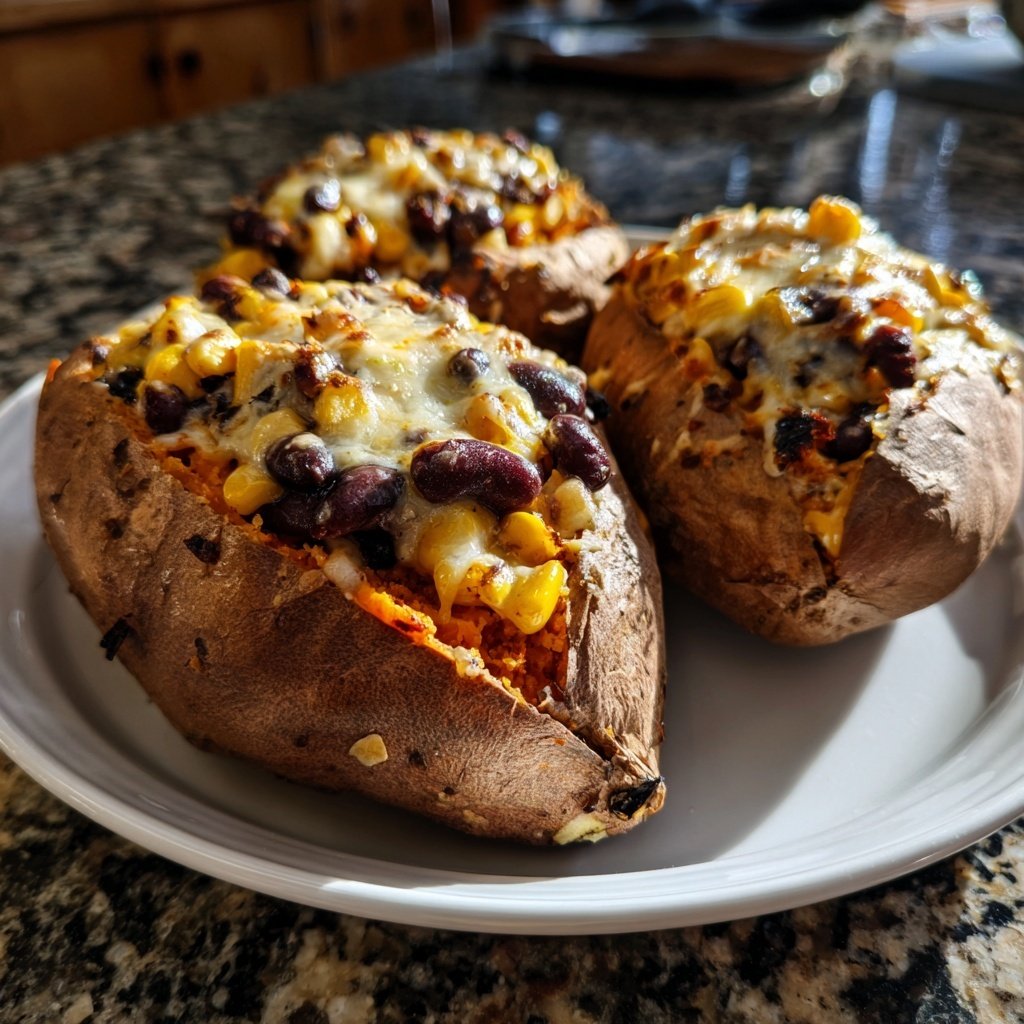 Valentine Dinner Stuffed Sweet Potatoes