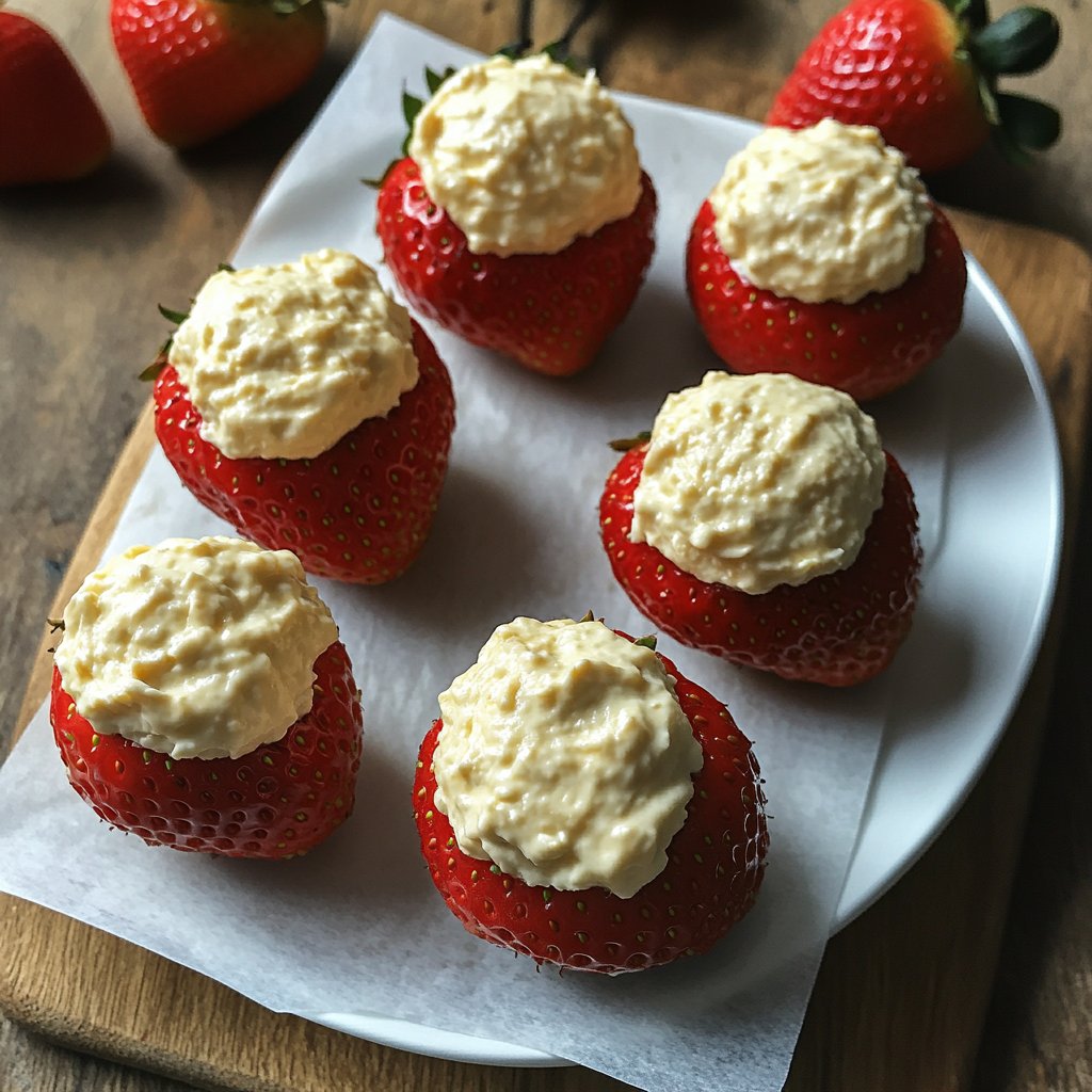 Cheesecake Stuffed Strawberries