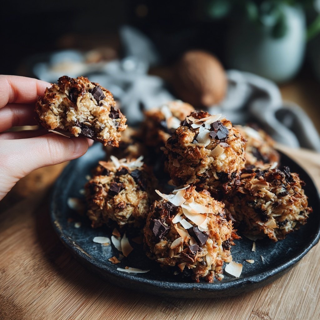 Chocolate Almond Coconut Granola Bites