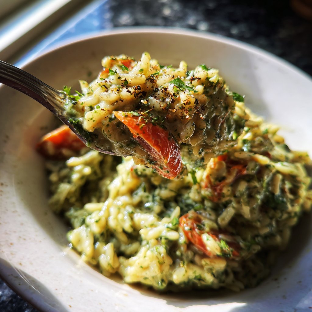 Creamy Spinach Tomato Rice