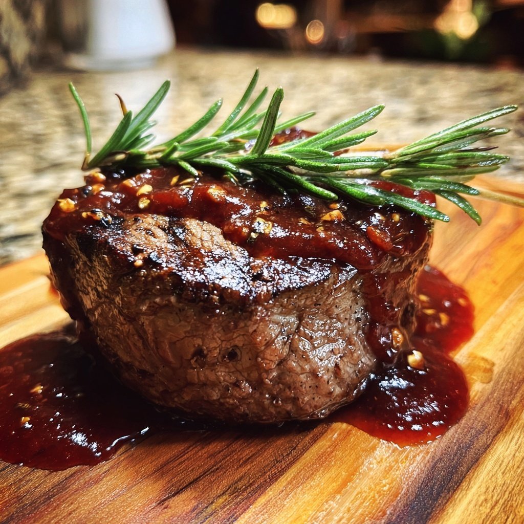 Romantic Filet Mignon with Red Wine Sauce