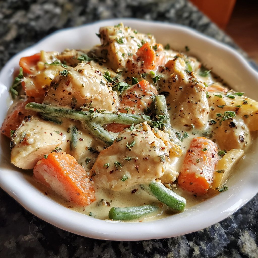 Creamy Slow Cooker Chicken with Vegetables