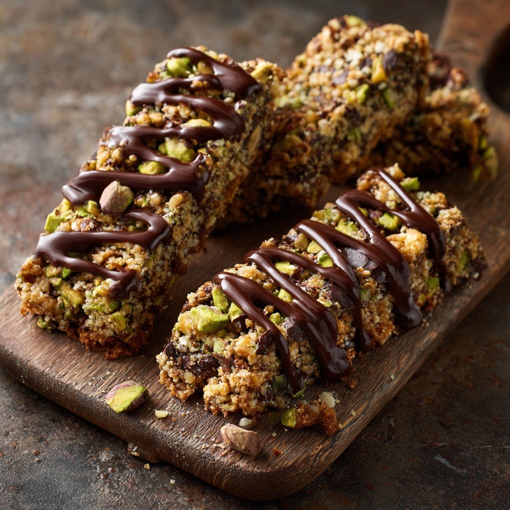 Chocolate Pistachio Snack Bars