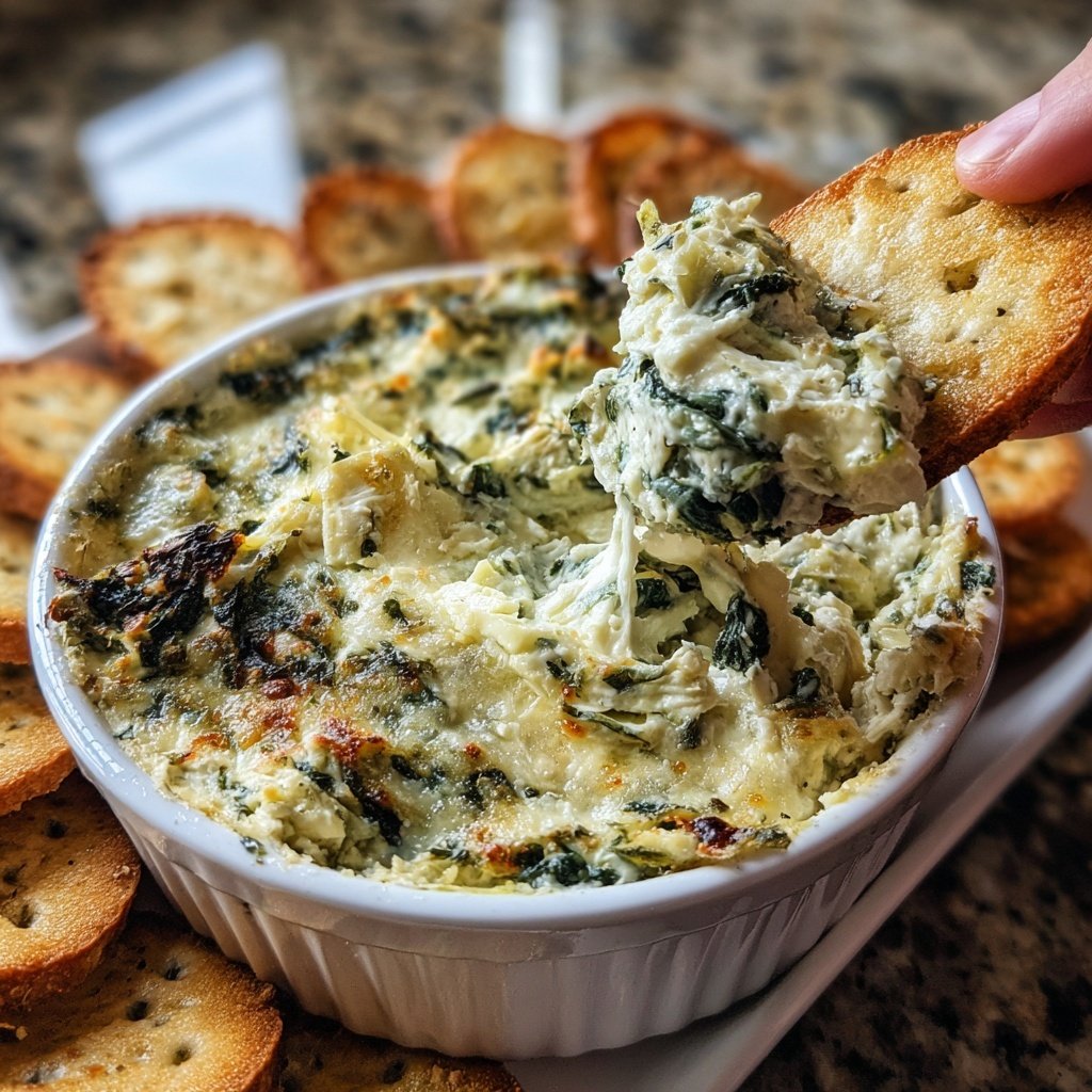 Super Bowl Spinach Artichoke Dip